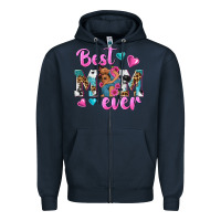 Navy Best Mom Ever Afro Woman Zipper Hoodie - texasbilliewilder