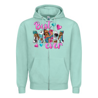 Seafoam Best Mom Ever Afro Woman Zipper Hoodie - texasbilliewilder