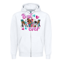 White Best Mom Ever Afro Woman Zipper Hoodie - texasbilliewilder