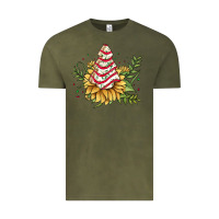 Vintage Olive little debbie tree cakes sunflower Vintage Tee - JahusDesignShop