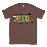 Chestnut she speaks with wisdom proverbs 31 26 Classic Tee - NancyCooperArtShop