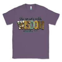 Lavender she speaks with wisdom proverbs 31 26 Classic Tee - NancyCooperArtShop
