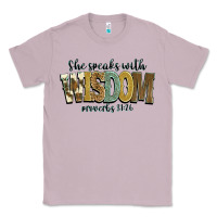 Lilac she speaks with wisdom proverbs 31 26 Classic Tee - NancyCooperArtShop