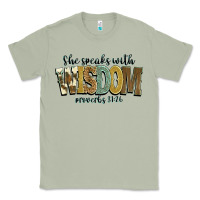Matcha she speaks with wisdom proverbs 31 26 Classic Tee - NancyCooperArtShop