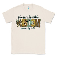 Natural she speaks with wisdom proverbs 31 26 Classic Tee - NancyCooperArtShop