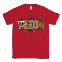 Red she speaks with wisdom proverbs 31 26 Classic Tee - NancyCooperArtShop