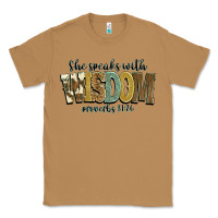 Toasted Coconut she speaks with wisdom proverbs 31 26 Classic Tee - NancyCooperArtShop