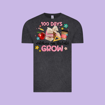 100 Days Of Watching My Students Grow Vintage Tee Designed By Maliassmallbusiness