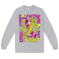 Moon Dust breast cancer softball ribbon love cure fight bbs Long Sleeve Tee - BundleAndBundleShop