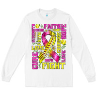 Breast Cancer Softball Ribbon Love Cure Fight Bbs Long Sleeve Tee | Teevron
