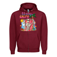 Burgundy Always salty Zipper Hoodie - NancyCooperArtShop