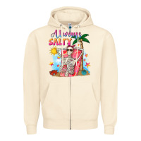 Sandshell Always salty Zipper Hoodie - NancyCooperArtShop