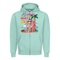 Seafoam Always salty Zipper Hoodie - NancyCooperArtShop