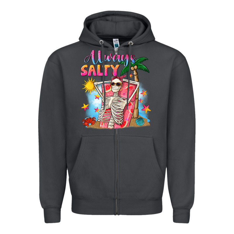 Always Salty Zipper Hoodie by NancyCooperArtShop | Teevron