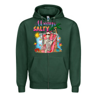 Sports Green Always salty Zipper Hoodie - NancyCooperArtShop