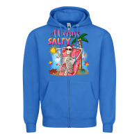 True Royal Always salty Zipper Hoodie - NancyCooperArtShop