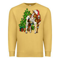 Antique Gold american paint horse christmas tree Premium Sweatshirt - CowGirlArtShop