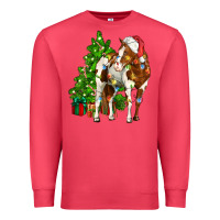 Cardinal american paint horse christmas tree Premium Sweatshirt - CowGirlArtShop