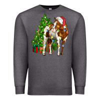 Charcoal Heather american paint horse christmas tree Premium Sweatshirt - CowGirlArtShop