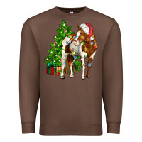 Chestnut american paint horse christmas tree Premium Sweatshirt - CowGirlArtShop
