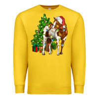 Lemon american paint horse christmas tree Premium Sweatshirt - CowGirlArtShop