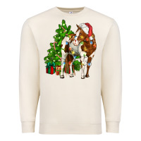 Sandshell american paint horse christmas tree Premium Sweatshirt - CowGirlArtShop