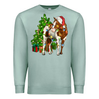 Seafoam american paint horse christmas tree Premium Sweatshirt - CowGirlArtShop
