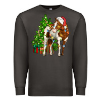 Smoke american paint horse christmas tree Premium Sweatshirt - CowGirlArtShop