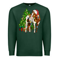 Sports Green american paint horse christmas tree Premium Sweatshirt - CowGirlArtShop