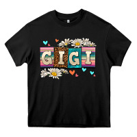 Black daisy gıgı Heavy Core Tee - AdoDesignShop
