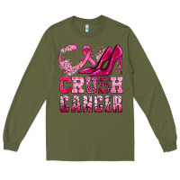 Army Green crush cancer high heels bbs Long Sleeve Tee - BundleAndBundleShop