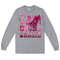 Heather Grey crush cancer high heels bbs Long Sleeve Tee - BundleAndBundleShop