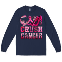 Navy crush cancer high heels bbs Long Sleeve Tee - BundleAndBundleShop