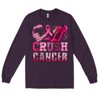 Plum crush cancer high heels bbs Long Sleeve Tee - BundleAndBundleShop