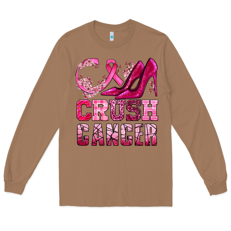 Crush Cancer High Heels Bbs Long Sleeve Tee by BundleAndBundleShop | Teevron