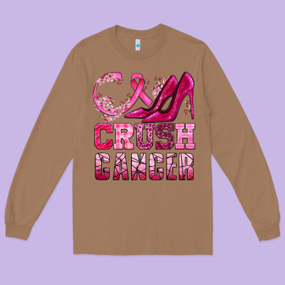 Crush Cancer High Heels Bbs Long Sleeve Tee Designed By Bundleandbundleshop
