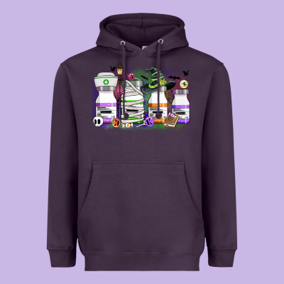 Nurse Medicine Bottles Heavyweight Hoodie Designed By Cowgirlartshop