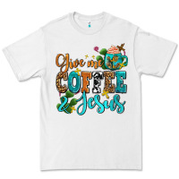 White gıve me coffee and jesus Premium Tee - AdoDesignShop