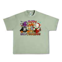 Oil Green Happy Hallothanksmas goats Urban Heavy Tee - NancyCooperArtShop