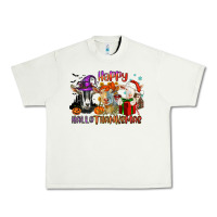 Pistachio Happy Hallothanksmas goats Urban Heavy Tee - NancyCooperArtShop