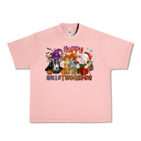 Salmon Happy Hallothanksmas goats Urban Heavy Tee - NancyCooperArtShop