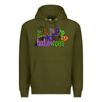 Army Green happy halloween Premium Hoodie - CowGirlArtShop