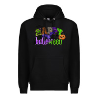 Black happy halloween Premium Hoodie - CowGirlArtShop