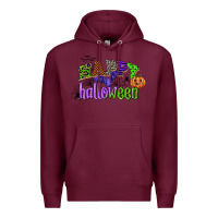 Burgundy happy halloween Premium Hoodie - CowGirlArtShop
