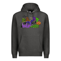 Charcoal Heather happy halloween Premium Hoodie - CowGirlArtShop