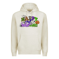 Oatmeal Heather happy halloween Premium Hoodie - CowGirlArtShop