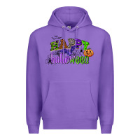 Purple happy halloween Premium Hoodie - CowGirlArtShop