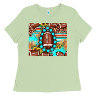 Matcha football leopard turquoise gemstone sunflower Ladies Tee - JahusDesignShop