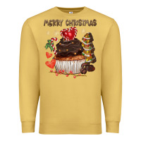 Antique Gold merry christmas cupcake chocolate Premium Sweatshirt - CowGirlArtShop
