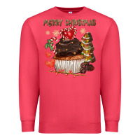 Cardinal merry christmas cupcake chocolate Premium Sweatshirt - CowGirlArtShop